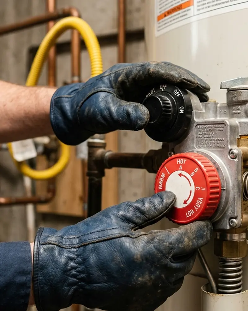 Close-up of Emergency Plumbing work by Water Heater Jockey in Cohoes